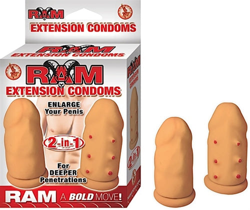 "Ram Extension Condoms - Flesh NW2538-1"