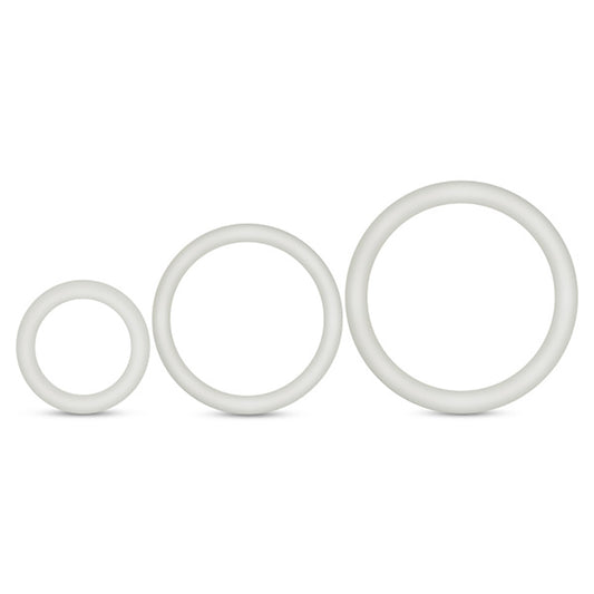 "Performance - Vs4 Pure Premium Silicone Cockring Set - White BL-370819"