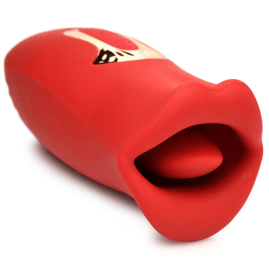 "Lickgasm Kiss and Tell Mini Kissing and Vibrating Clitoral Stimulator - Red INM-AH247"