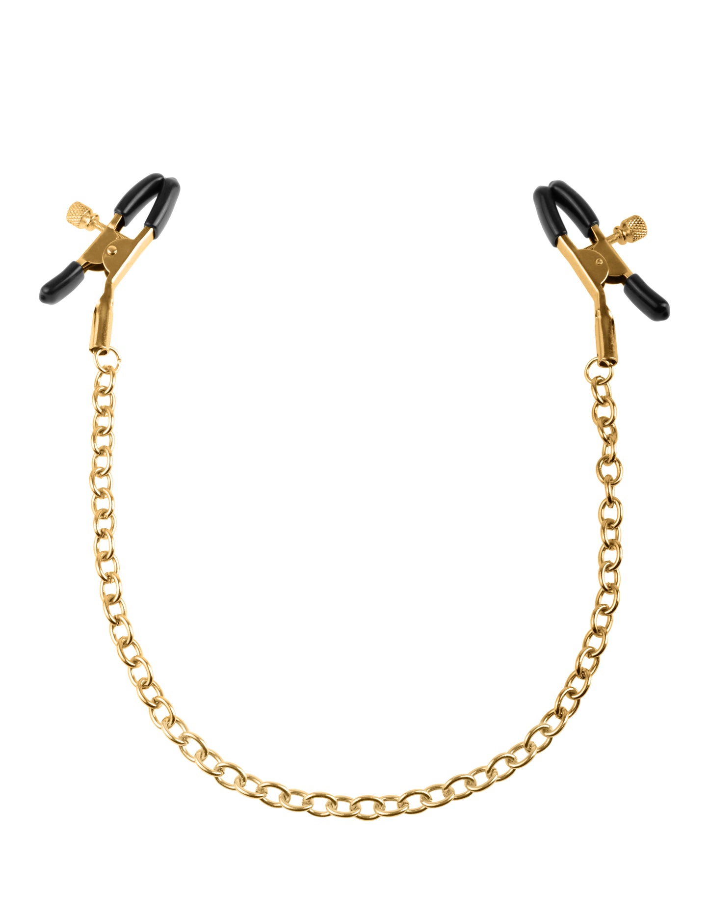 "Fetish Fantasy Gold Chain Nipple Clamps - Gold PD3977-27"