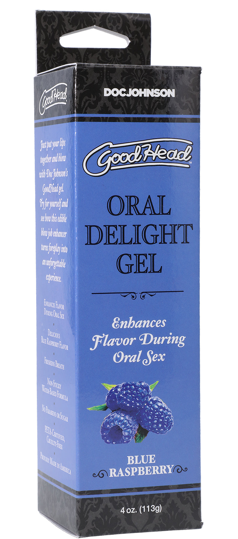 "Goodhead - Oral Delight Gel - Blue Raspberry - 4 Oz. DJ1361-08-BX"