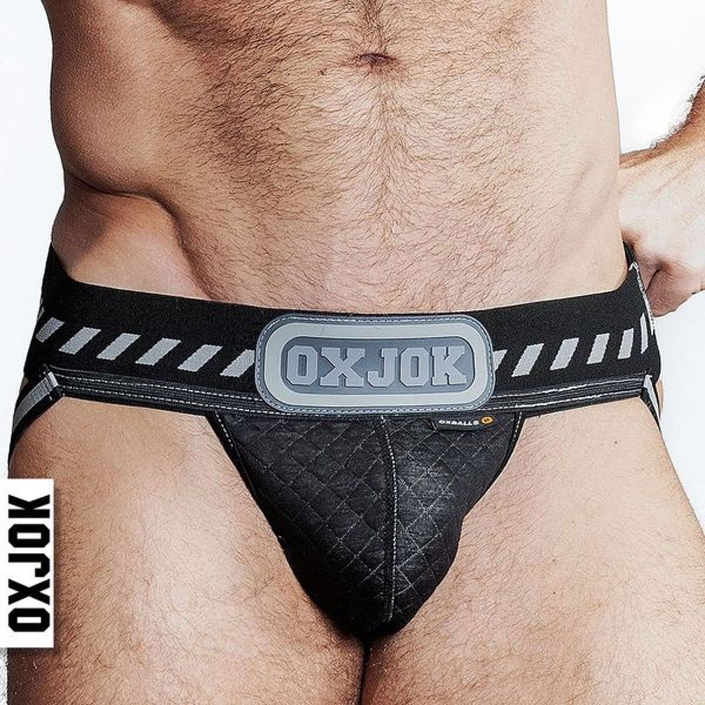 "Packer Industrial Quilted Cargo Strapjock Black Pull Small OX-JOK-1005-BLK-S"