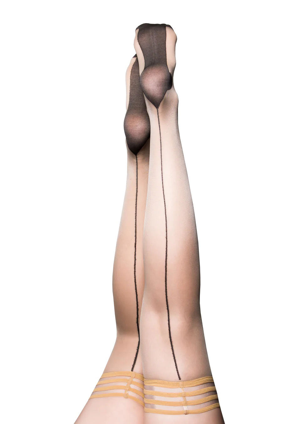 "Ruby - Cuban Heel Thigh High - Size B - Nude KX-1318B-NUD-B"