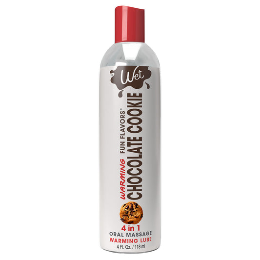 "Wet Warming Fun Flavors - Chocolate Cookie - 4 in 1 Lubricant 4 Oz WT21584"
