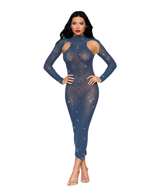 "Bodystocking Gown Dmnd - One Size - Navy DG-0512TWLGTOS"
