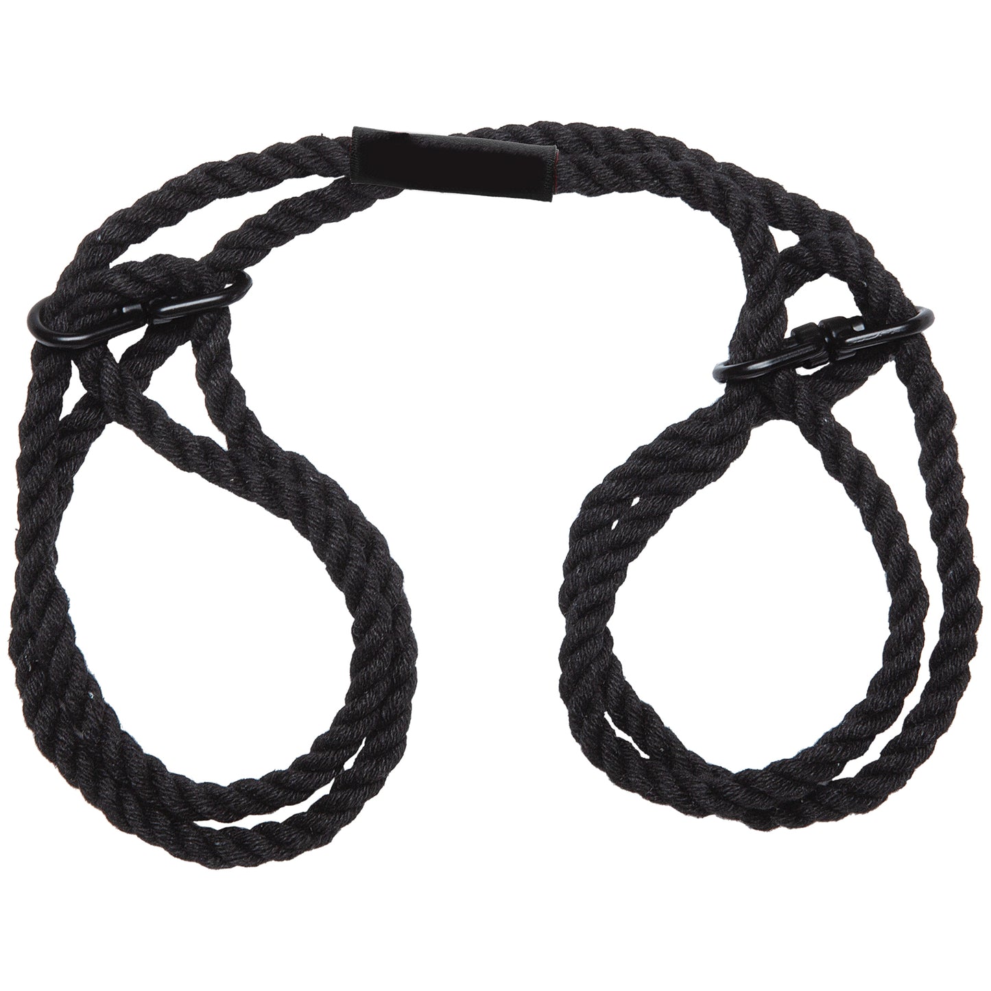 "Merci - Restrain - 6mm Hemp Wrist or Ankle Cuffs - Black DJ2404-62-BX"