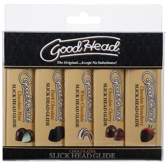 "Goodhead - Slick Head Glide - Chocolate - 5 Pack - 1 Fl. Oz. DJ1361-46-BX"