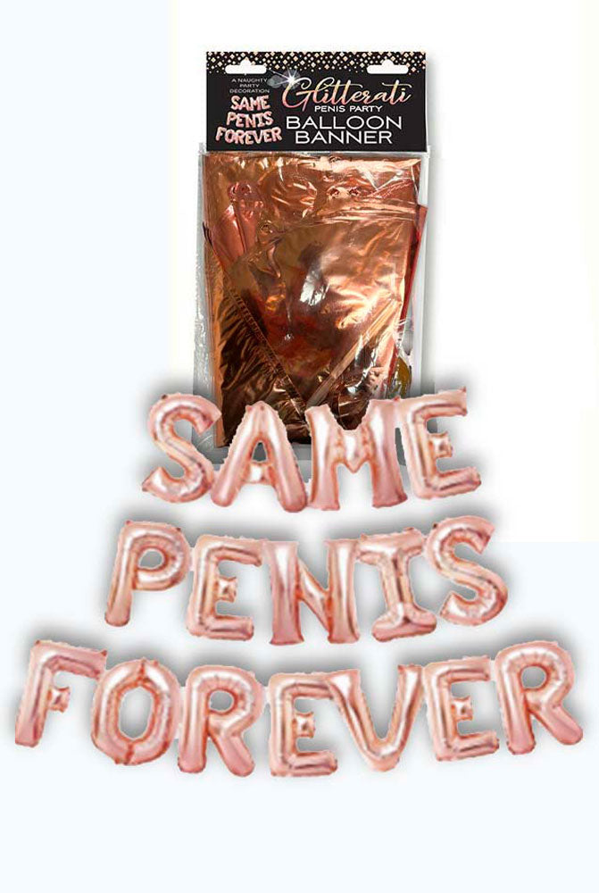 "Glitterati Same Penis Balloon Banner - Pink LG-CP1100"