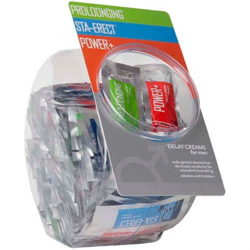 "Delay Creams Display 144 Packets Fishbowl DJ1312-90D"