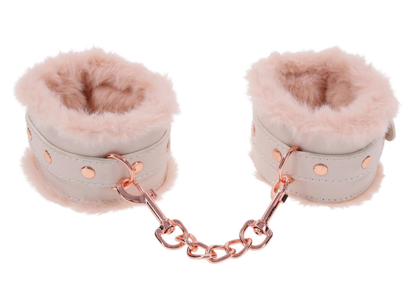 "Peaches N Creame Fur Handcuffs - Pink SS09960"
