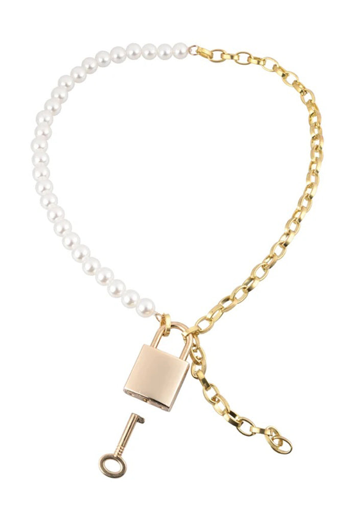 "Pearl Day Collar - White/gold SS09852"