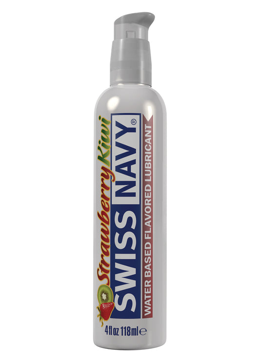 "Swiss Navy Flavors Water Based Lubricant - Strawberry Kiwi 4 Fl. Oz. MD-SNFSK4"