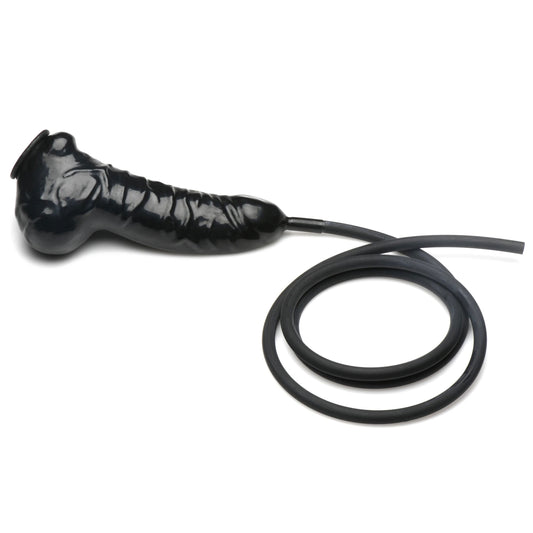 "Guzzler Realistic Penis Sheath With Tube - Black MS-AH109-BLK"