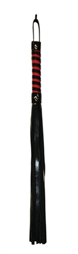 "Sex and Mischief Stripe Flogger - Red and Black SS100-45"