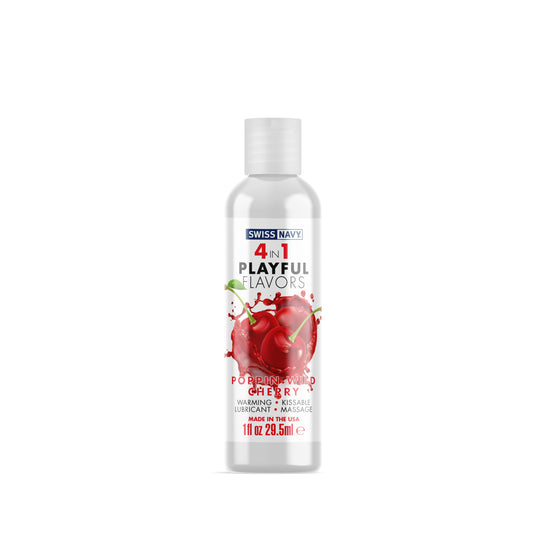 "Swiss Navy 4-in-1 Playful Flavors - Pop'n Wild Cherry - 1 Fl. Oz. MD-SN4N1FPWC1"