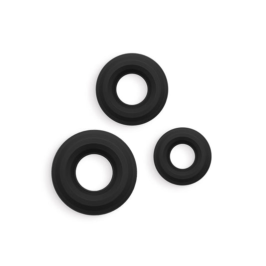 "Renegade - 3pc Fireman Rings - Black NSN-1128-03"