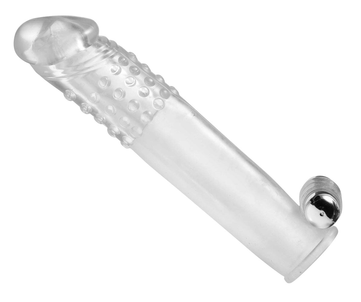 "Clear Sensations Penis Extender Vibro Sleeve With Bullet SM-AD571"