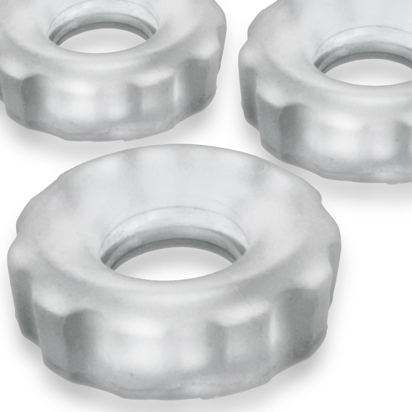 "Super Huj - 3-Pack Cockrings - Clear Ice HUJ-137-CLRICE"