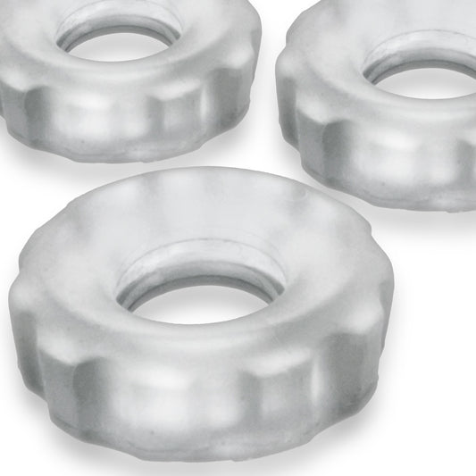 "Super Huj - 3-Pack Cockrings - Clear Ice HUJ-137-CLRICE"