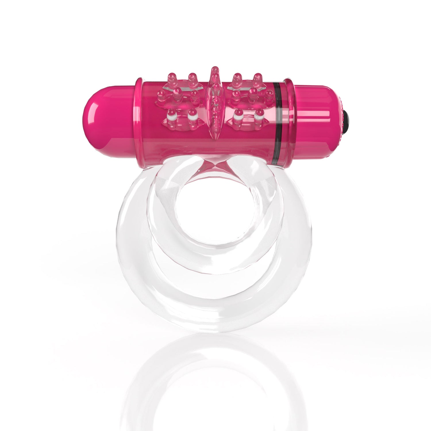 "Screaming O 4b - Double O Super Powered Vibrating Double Ring - Strawberry SO-4BD6-ST"