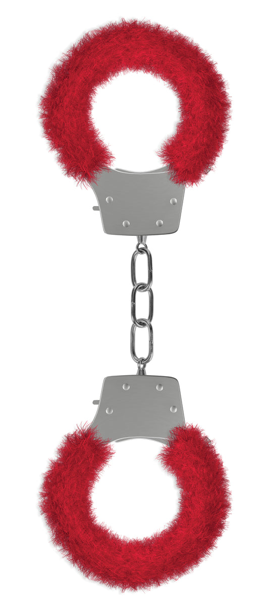 "Pleasure Handcuffs Furry - Red OU-OU004RED"