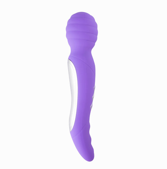 "Zoe Twisty Dual Vibrating Pleasure Wand - Purple MTAV-302"