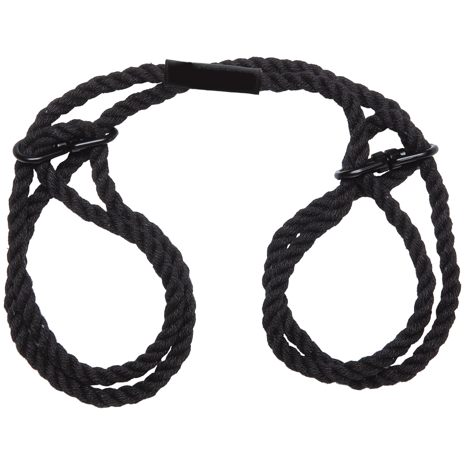 "Merci - Restrain - 6mm Hemp Wrist or Ankle Cuffs - Black DJ2404-62-BX"