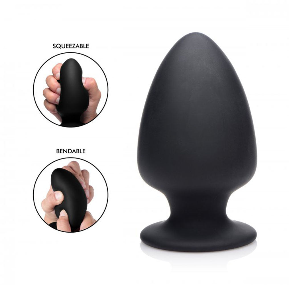 "Squeezable Silicone Anal Plug - Medium SQ-AG329-MED"