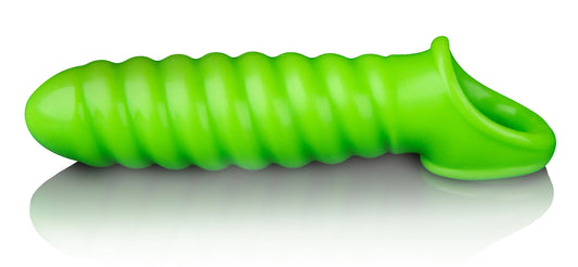 "Swirl Stretchy Penis Sleeve - Glow in the Dark OU-OU741GLO"