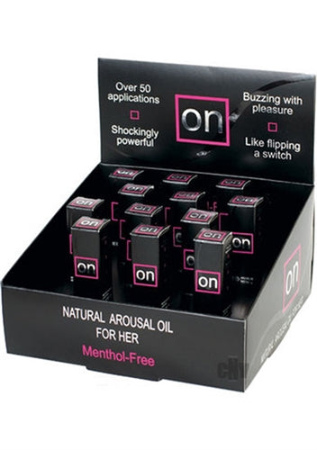 "On Natural Arousal Oil Original 12 Pieces Display - 0.17 Fl. Oz. Bottles SEN-VL179D"