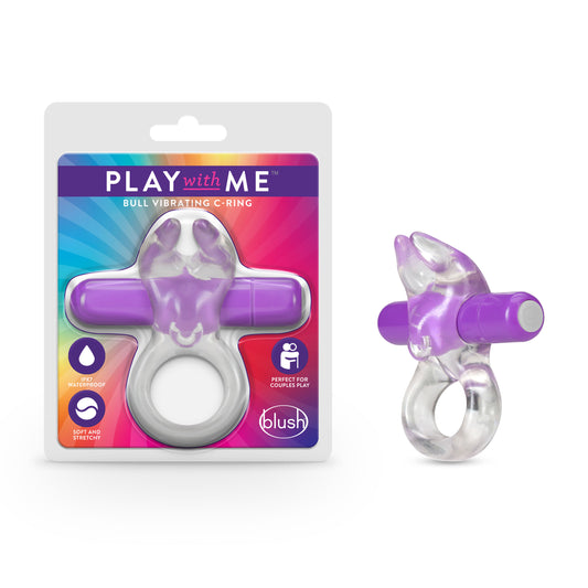 "Play With Me  Bull Vibrating C-Ring - Purple BL-74201"