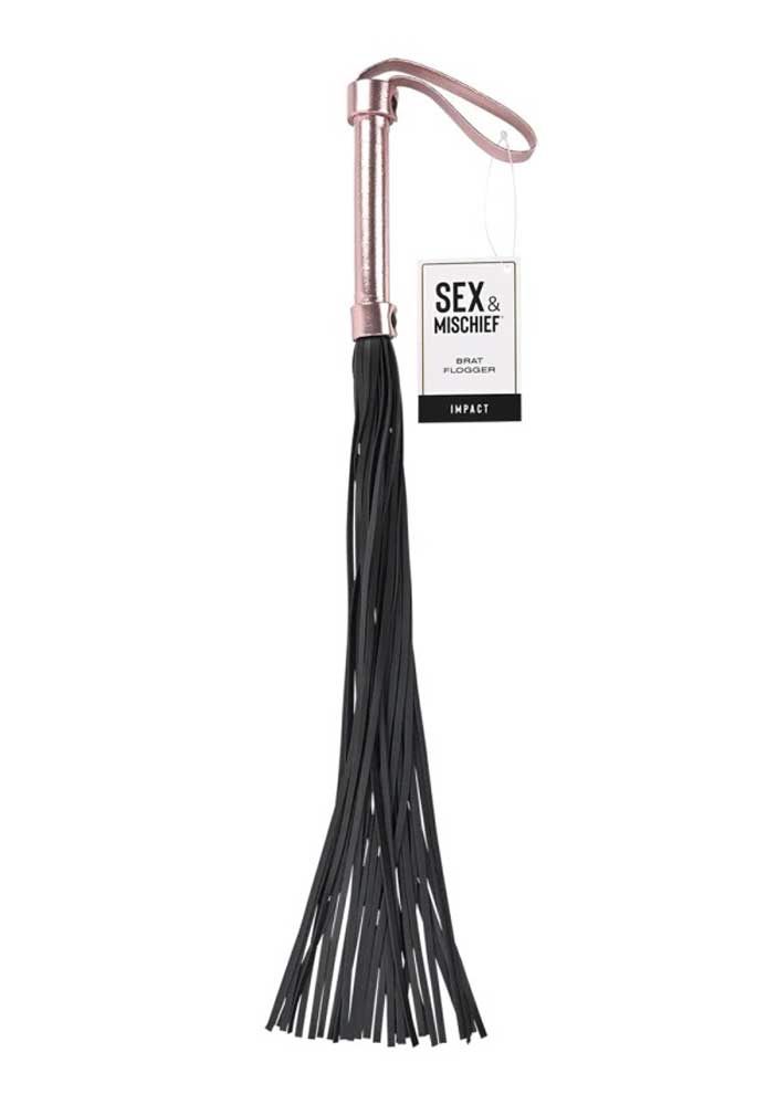 "Brat Flogger - Black / Rose Gold SS09843"