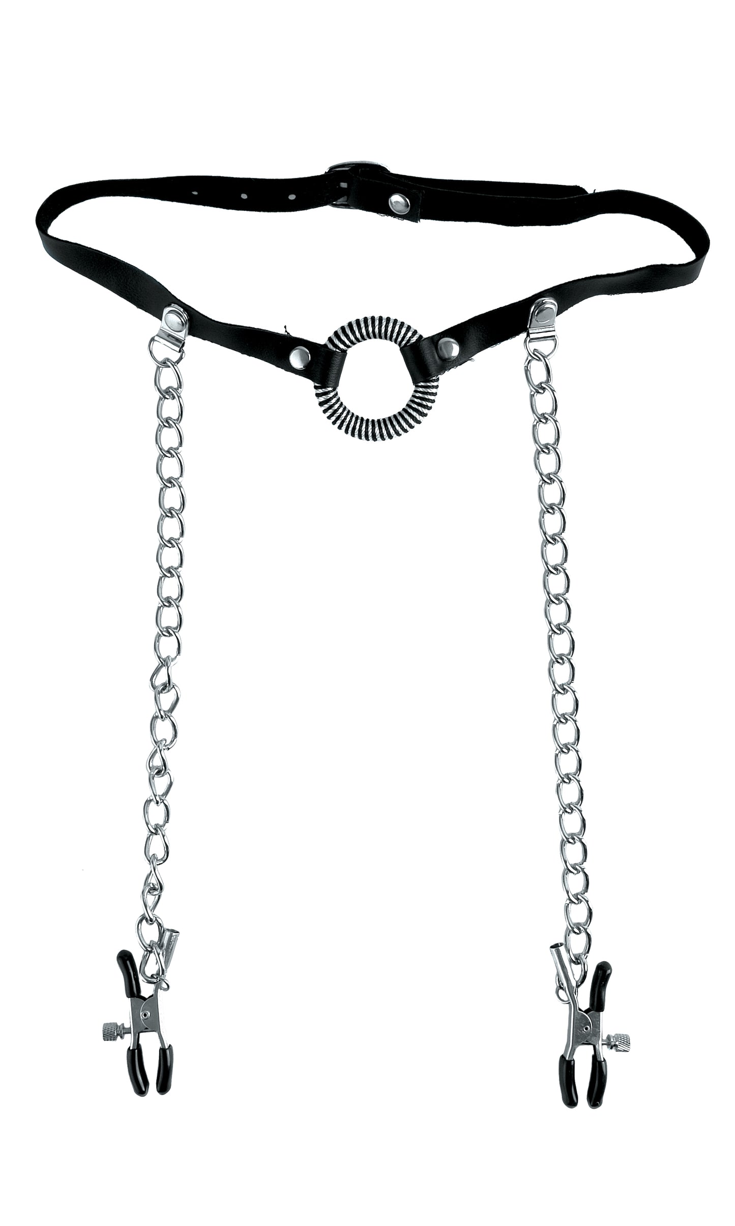 "Fetish Fantasy Series O-Ring Gag With Nipple Clamps PD3845-23"