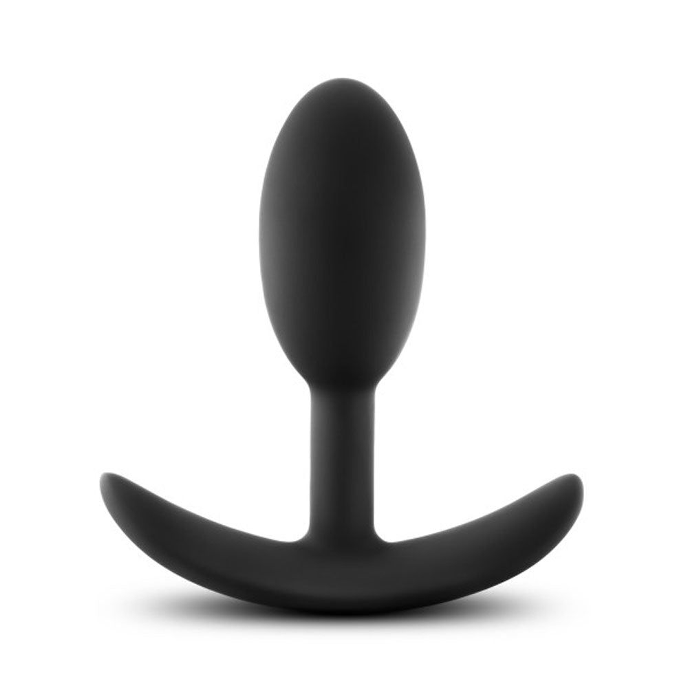 "Anal Adventures - Platinum - Silicone Vibra Slim Plug - Small - Black BL-11845"