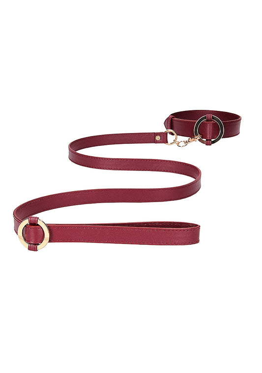 "Ouch Halo - Collar With Leash - Burgundy OU-OU588BUR"