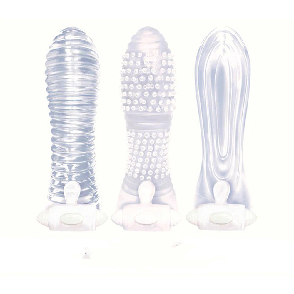 "Icon Brands - Vibrating Sextenders 3-Pack - Clear IC2511"