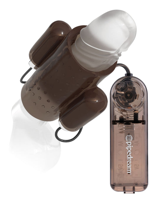 "Dual Vibrating Penis Sleeve - Smoke PD1987-24"