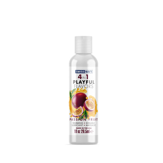 "Swiss Navy 4-in-1 Playful Flavors - Wild Passion Fruit - 1 Fl. Oz. MD-SN4N1FWPF1"